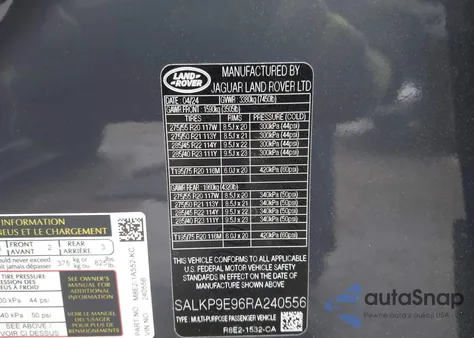 2024 Land Rover Range Rover P530 Se from USA, damaged, VIN SALKP9E96RA240556